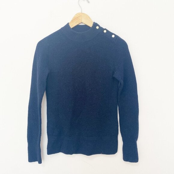 Club Monaco Sweaters - Club Monaco Navy Blue Wool Mockneck Sweater Size XS